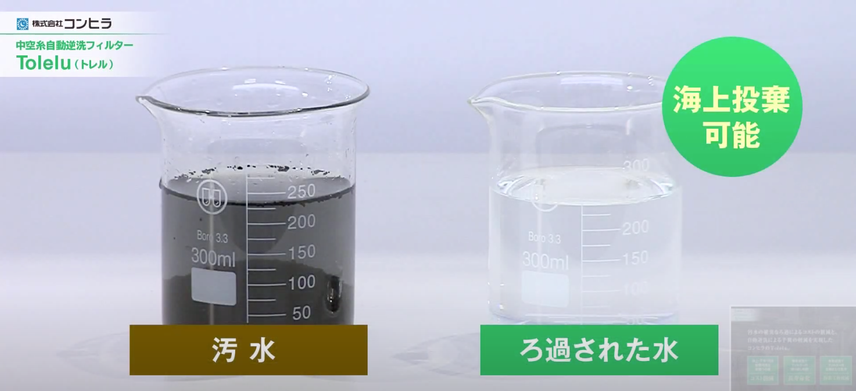 中空糸自動逆洗フィルター Tolelu トレル 製品紹介 減圧脱水 排水装置 工場用環境装置 船舶用機器メーカーのコンヒラ